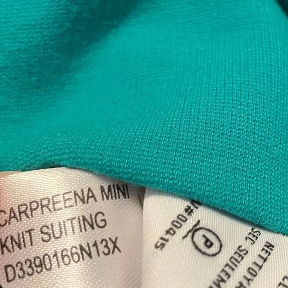 Like New Diane Von Furstenberg Turquoise Carpreena Mini Dress, size 2 - Picture 8 of 8